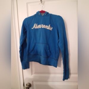 Vintage Abercrombie Hoodie Blue with Embroidered Logo